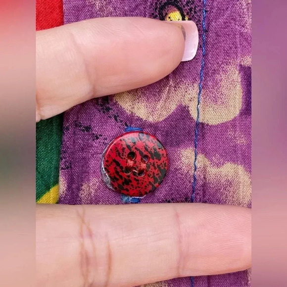 Jams World Santa Monica Floral Rayon Hawaiian Shirt Mens L Surf Line USA large - Picture 5 of 14